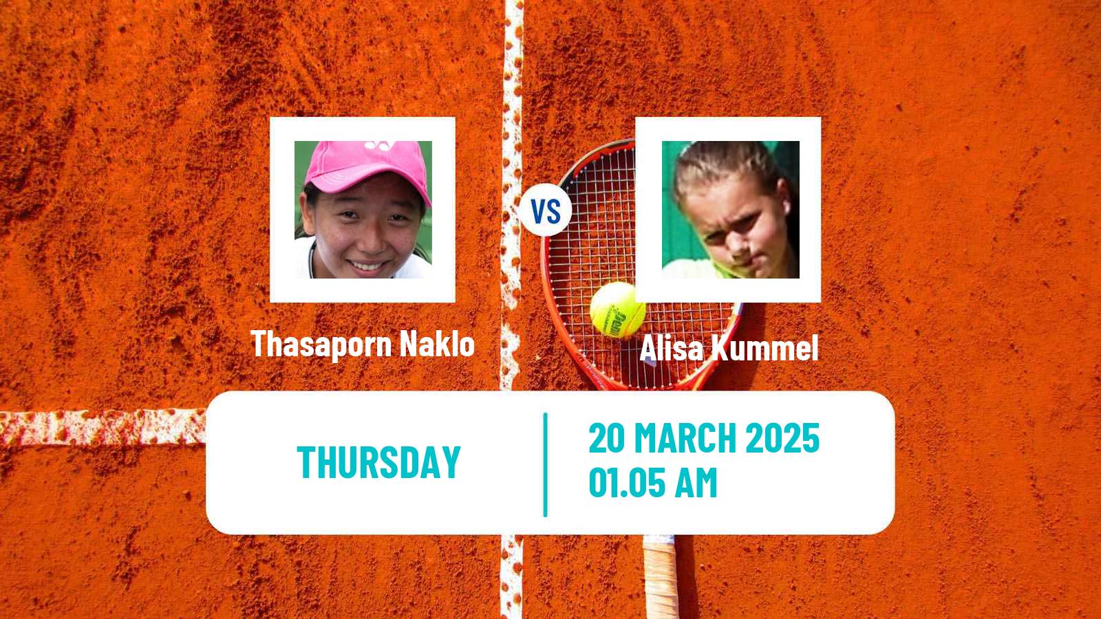Tennis ITF W15 Nonthaburi Women Thasaporn Naklo - Alisa Kummel