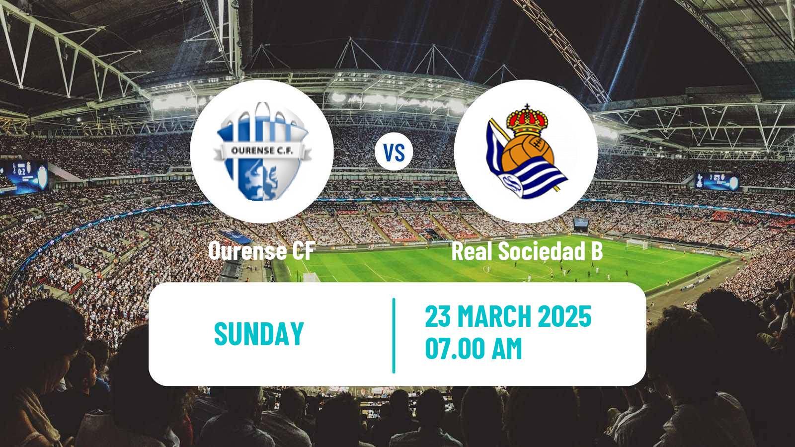 Soccer Spanish Primera RFEF Group 1 Ourense CF - Real Sociedad B