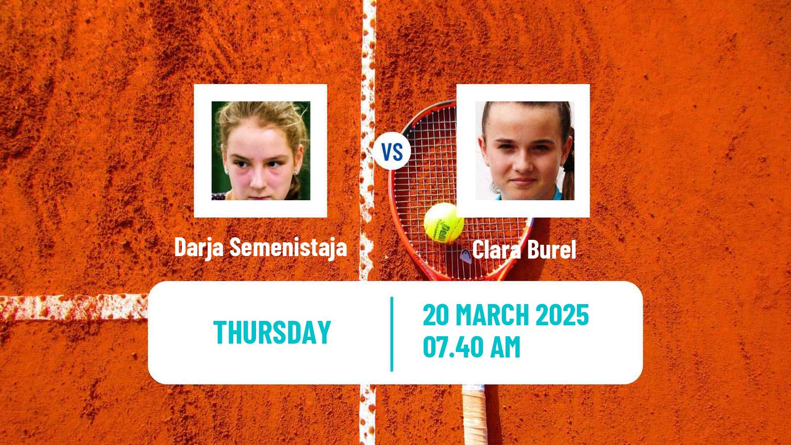 Tennis Antalya Challenger Women Darja Semenistaja - Clara Burel