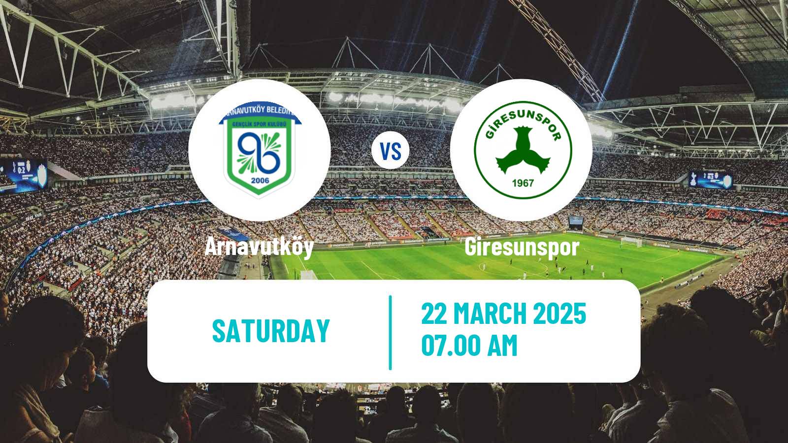 Soccer Turkish Second League Red Group Arnavutköy - Giresunspor