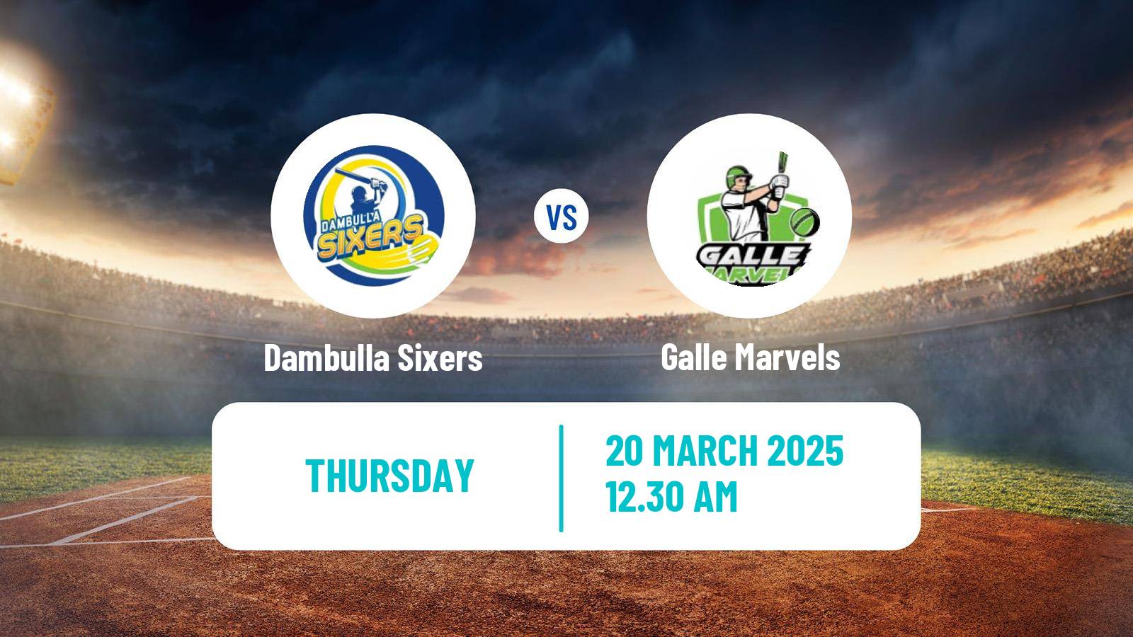 Cricket Sri Lanka NSL 4-Day Tournament Dambulla Sixers - Galle Marvels