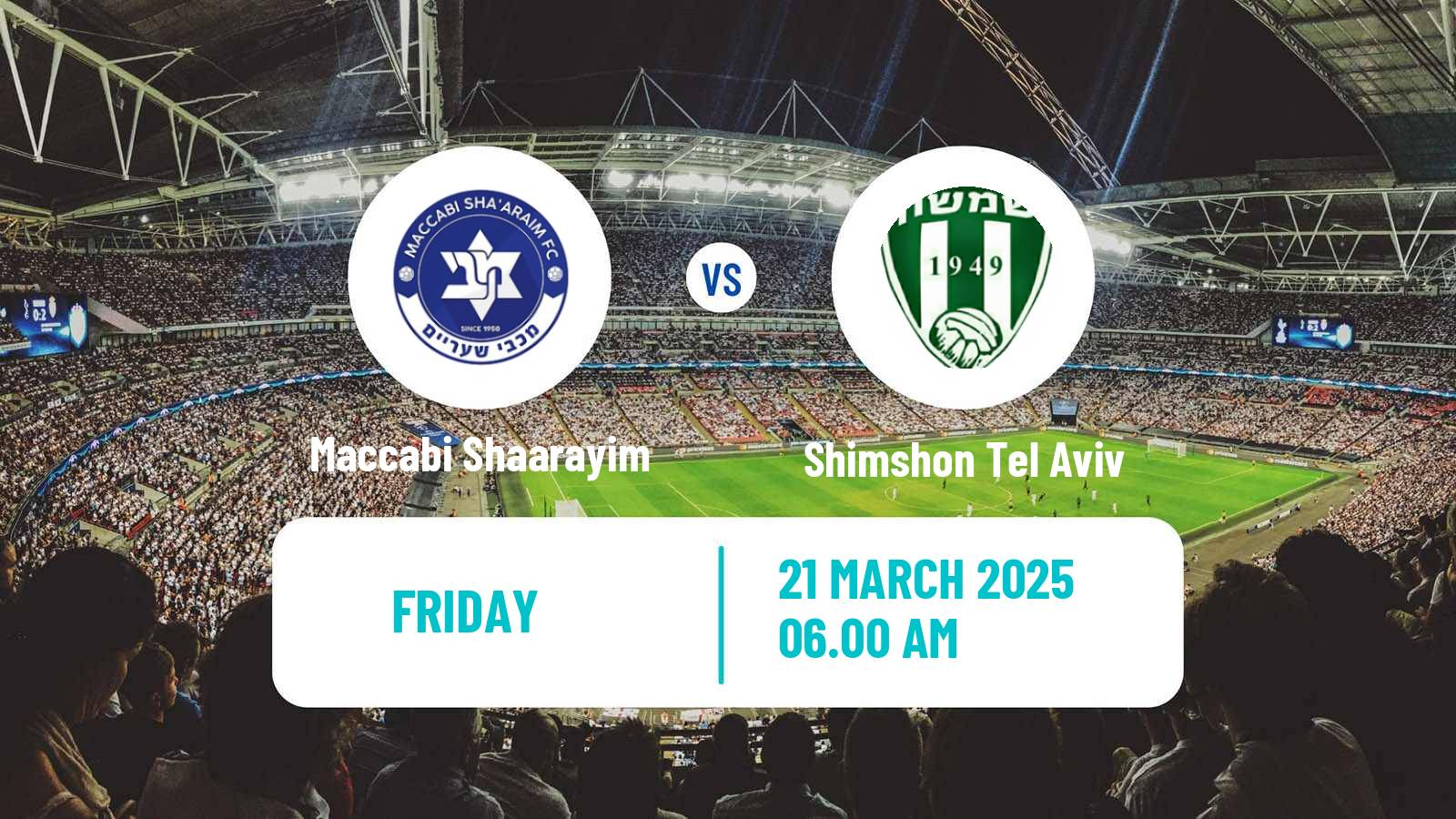 Soccer Israeli Liga Alef South Maccabi Shaarayim - Shimshon Tel Aviv