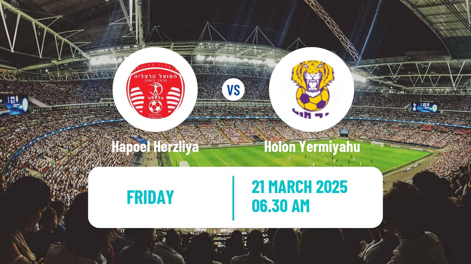 Soccer Israeli Liga Alef South Hapoel Herzliya - Holon Yermiyahu