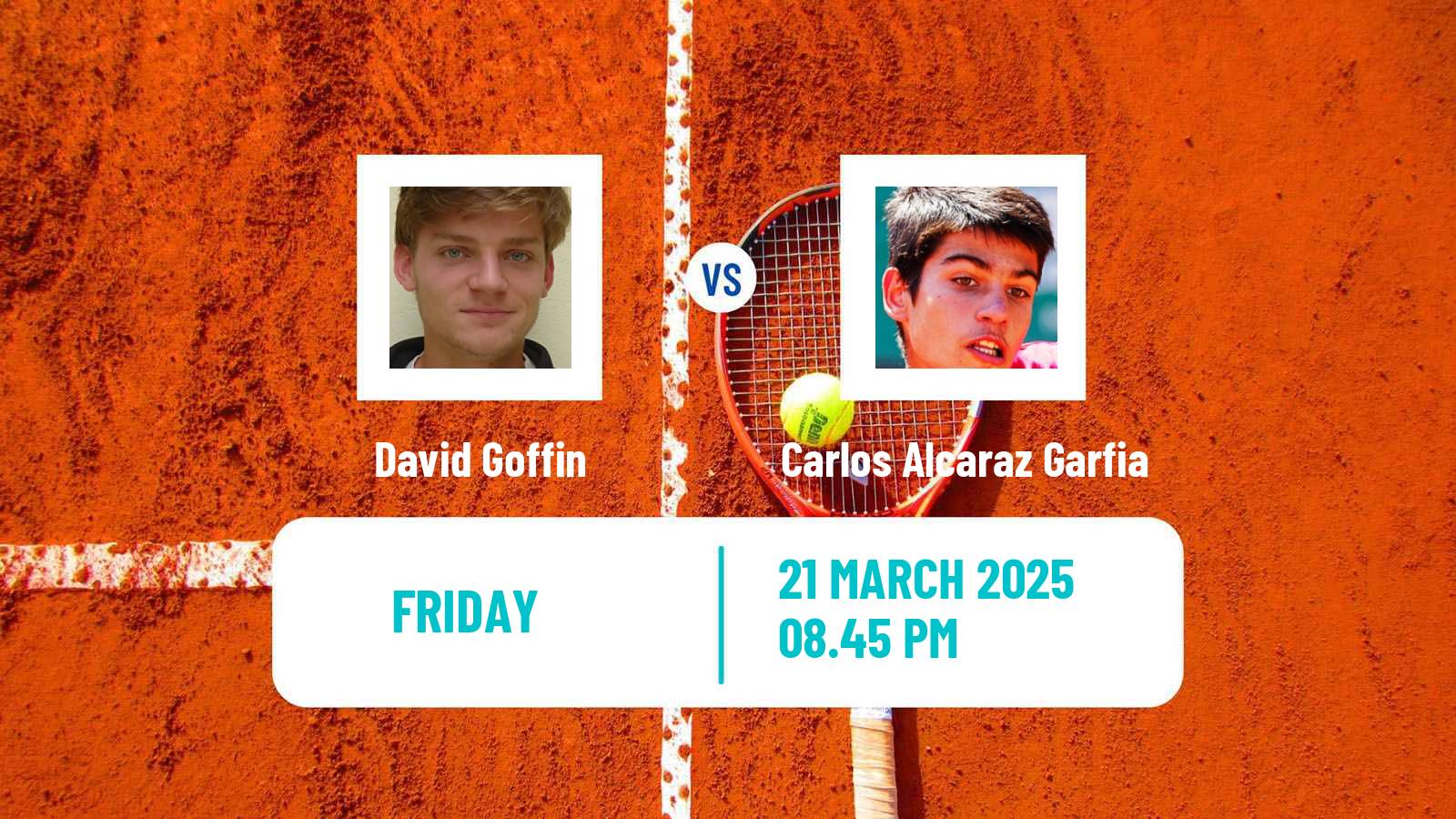 Tennis ATP Miami David Goffin - Carlos Alcaraz Garfia