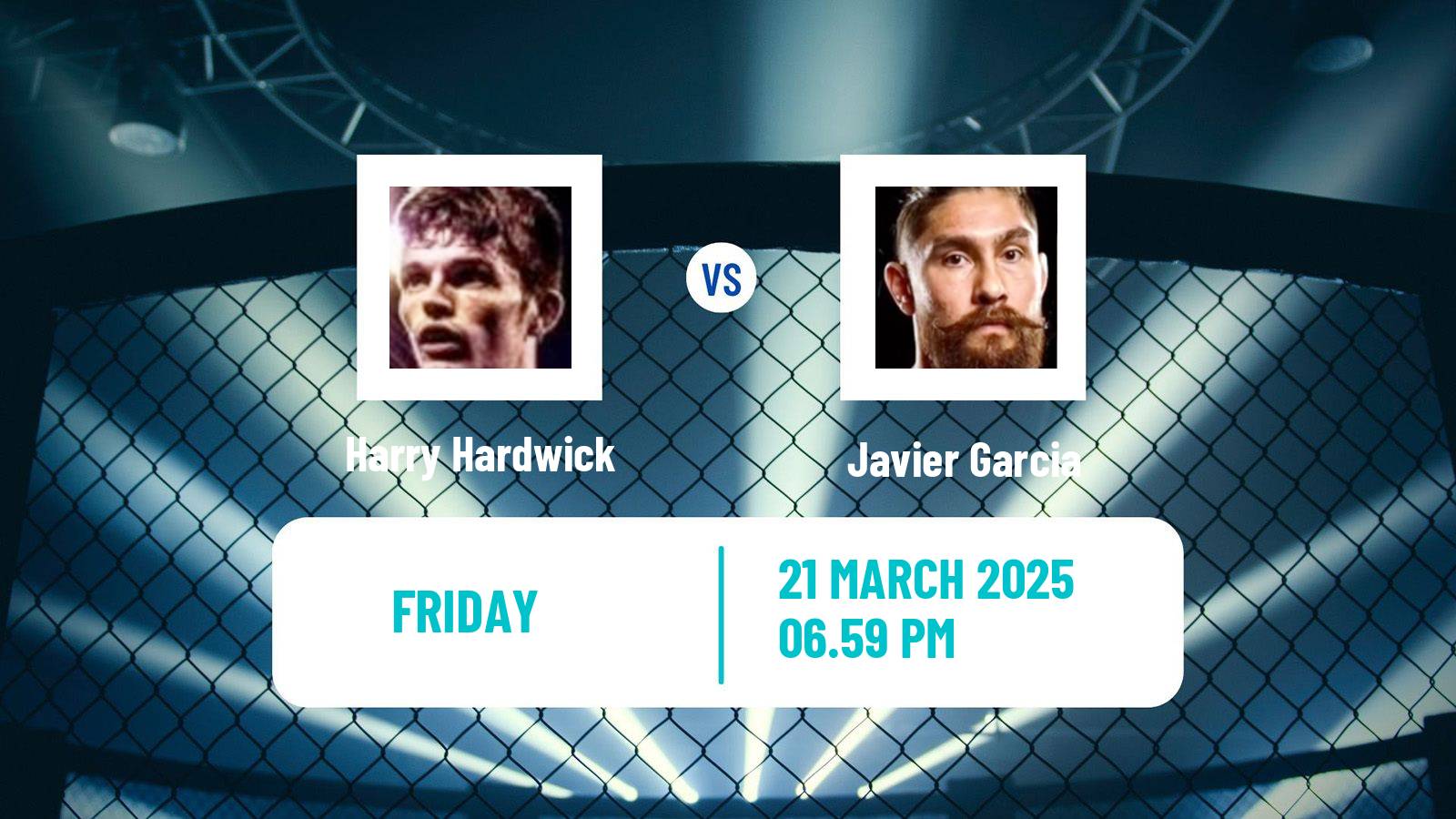 MMA Featherweight Cage Warriors Men Harry Hardwick - Javier Garcia