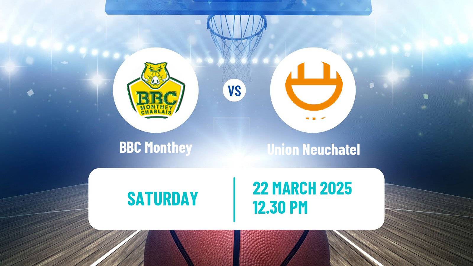 Basketball Swiss SB League Basketball Monthey - Union Neuchatel