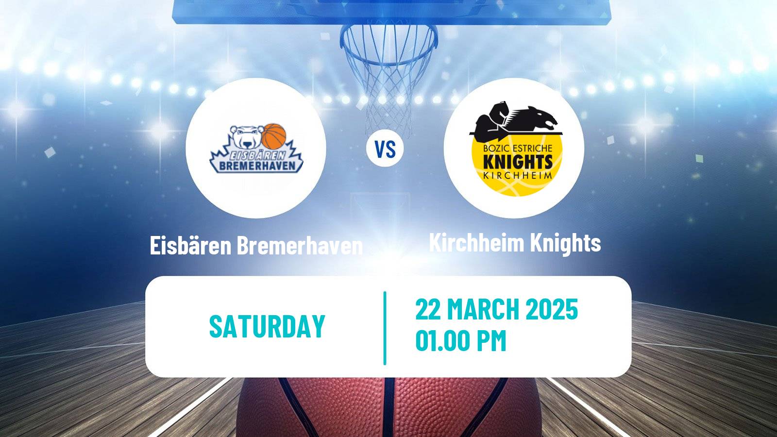 Basketball German Pro A Basketball Eisbären Bremerhaven - Kirchheim Knights