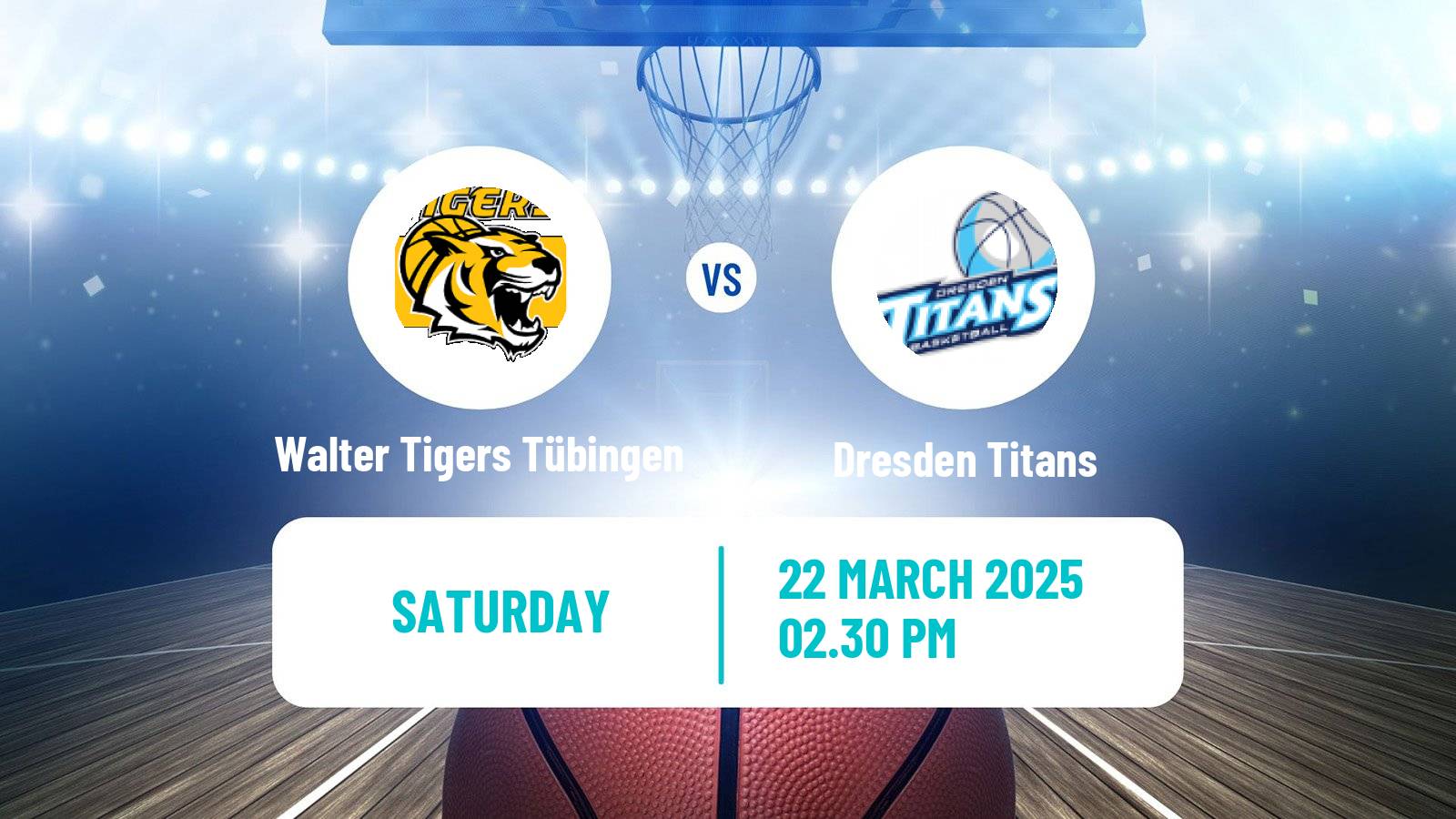 Basketball German Pro A Basketball Walter Tigers Tübingen - Dresden Titans
