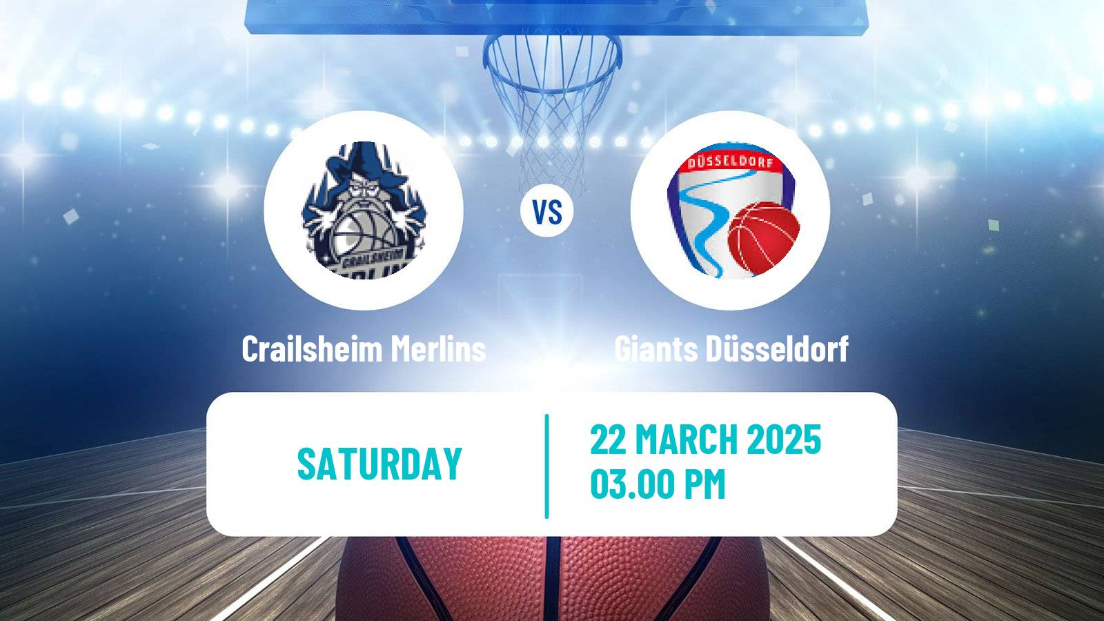 Basketball German Pro A Basketball Crailsheim Merlins - Giants Düsseldorf