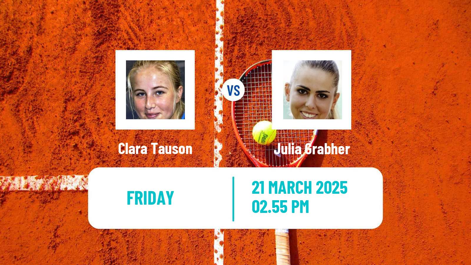 Tennis WTA Miami Clara Tauson - Julia Grabher
