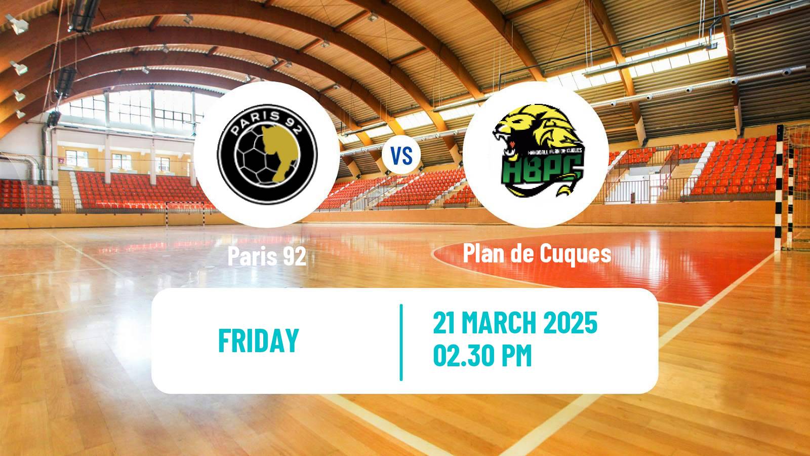 Handball French Division 1 Handball Women Paris 92 - Plan de Cuques