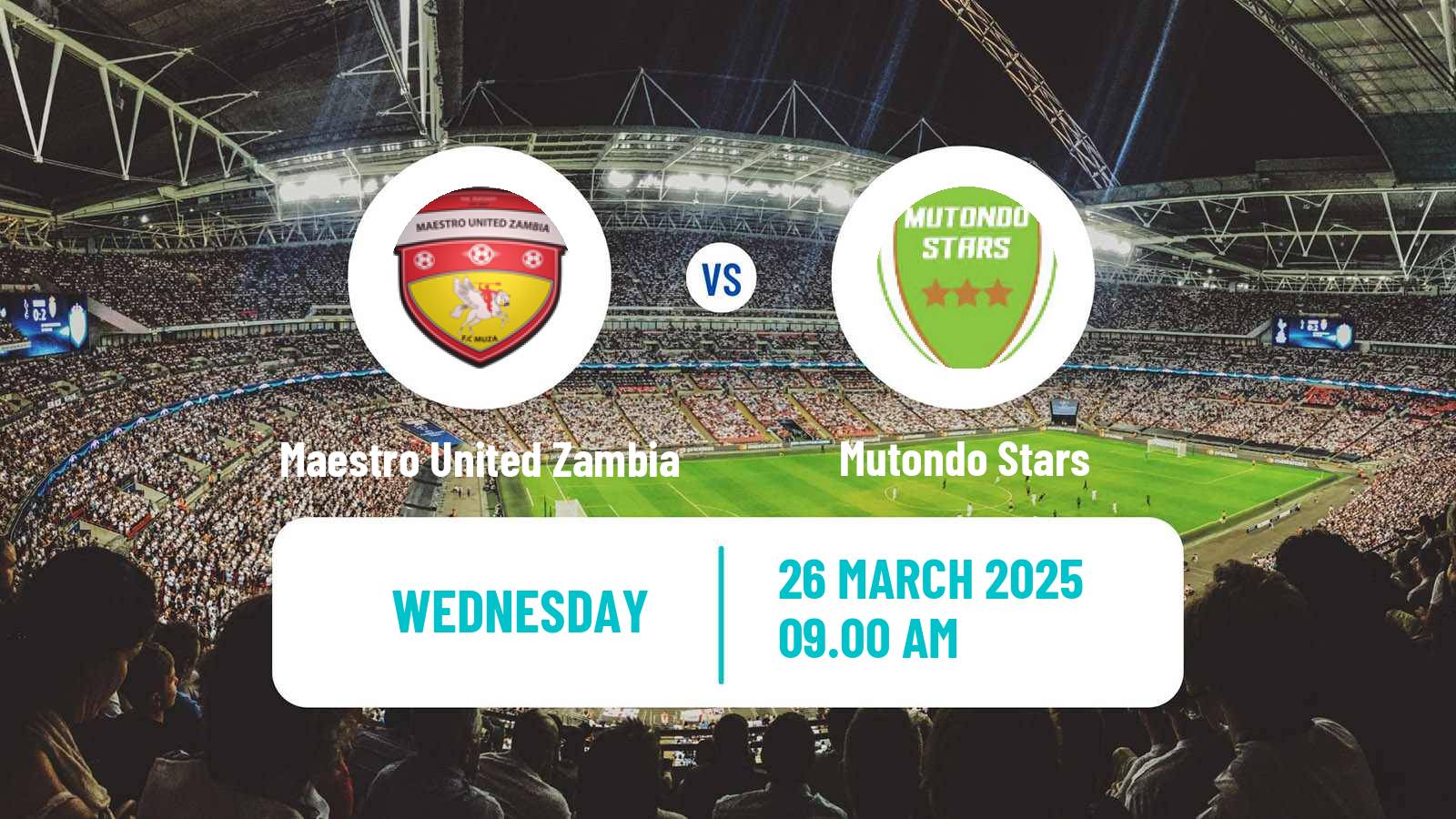 Soccer Zambian Premier League Maestro United Zambia - Mutondo Stars
