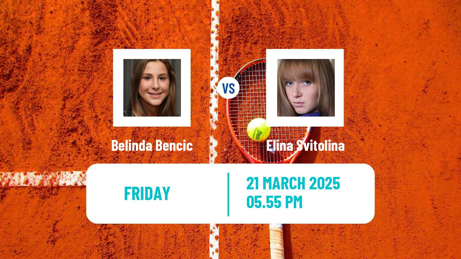 Tennis WTA Miami Belinda Bencic - Elina Svitolina