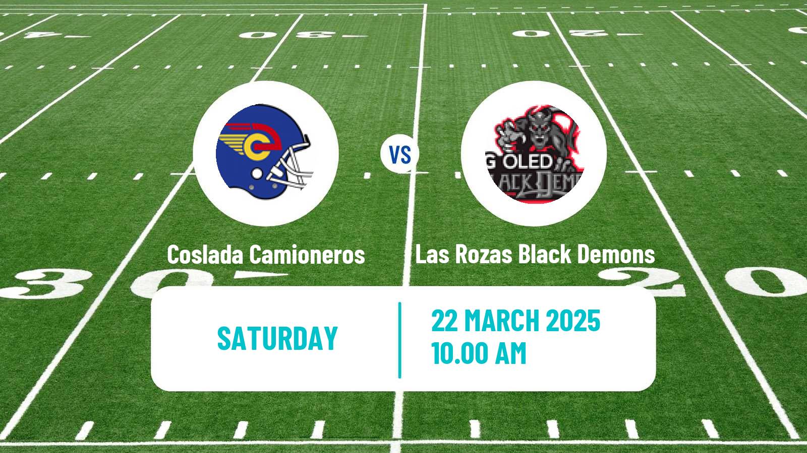 American football Spanish LNFA Serie A Coslada Camioneros - Las Rozas Black Demons
