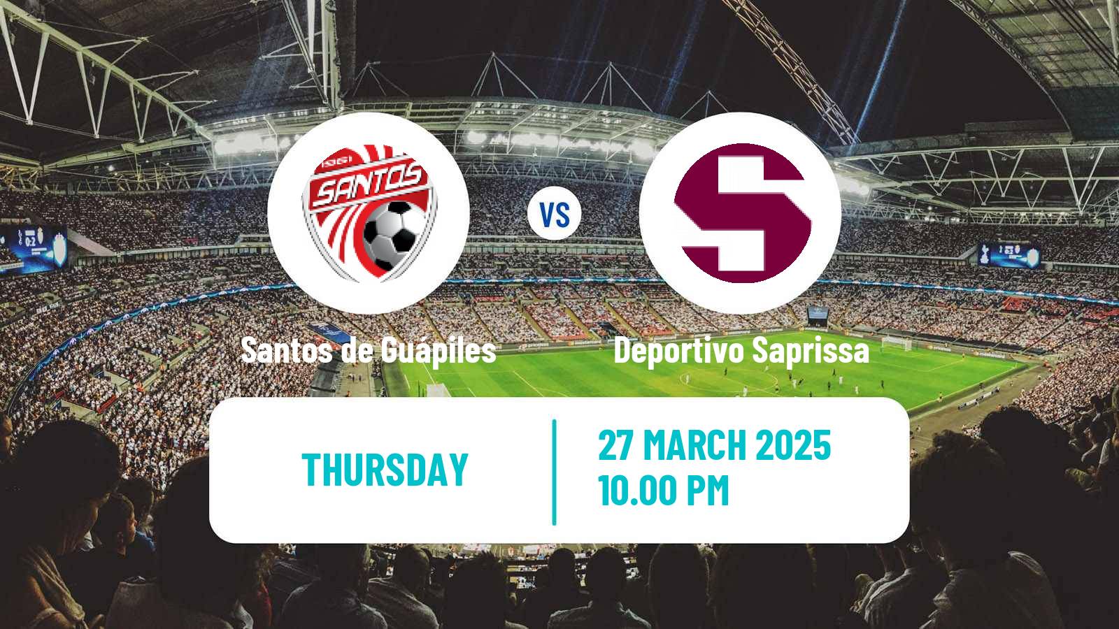 Soccer Costa Rican Primera Division Santos de Guápiles - Deportivo Saprissa