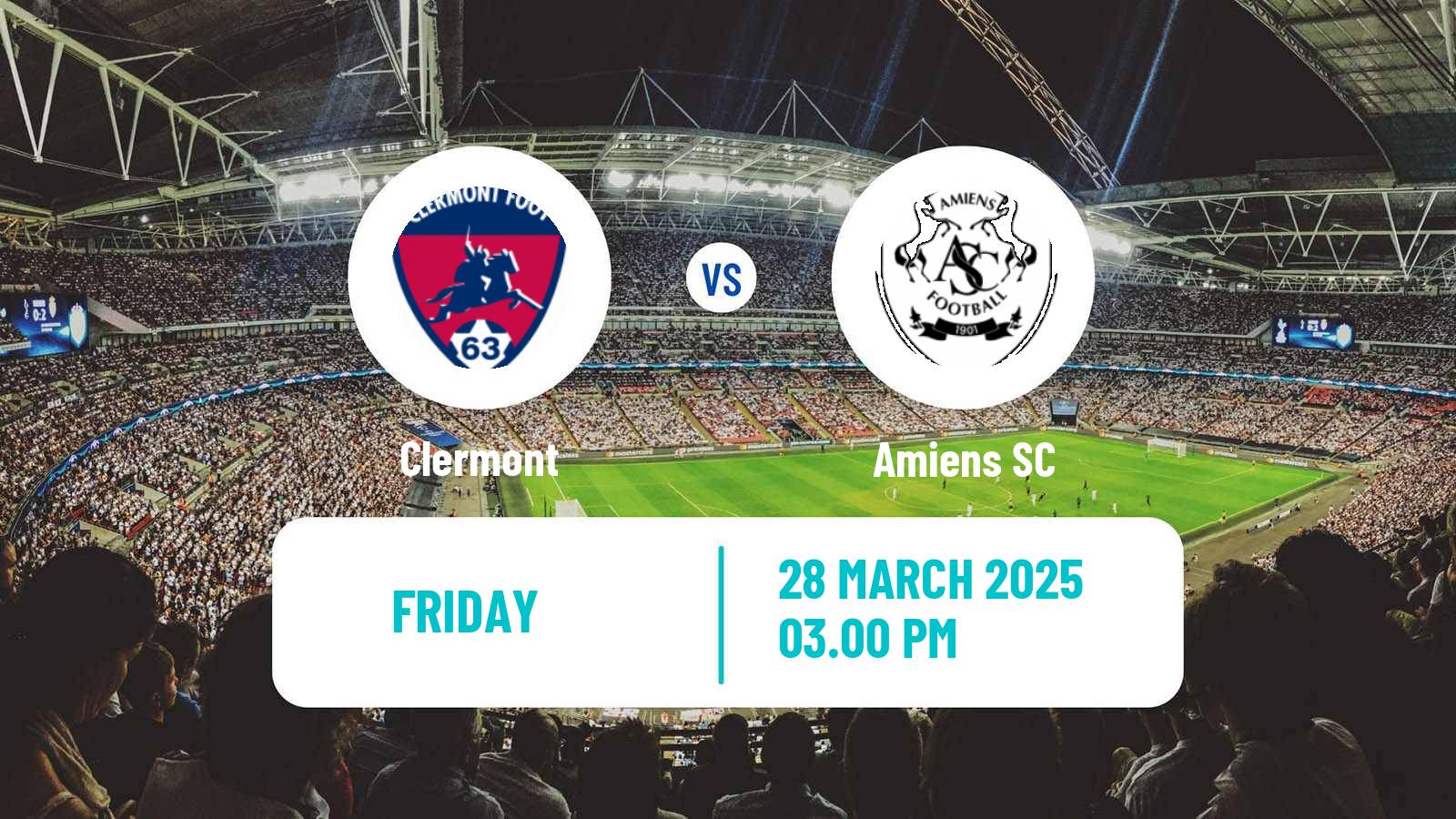 Soccer French Ligue 2 Clermont - Amiens