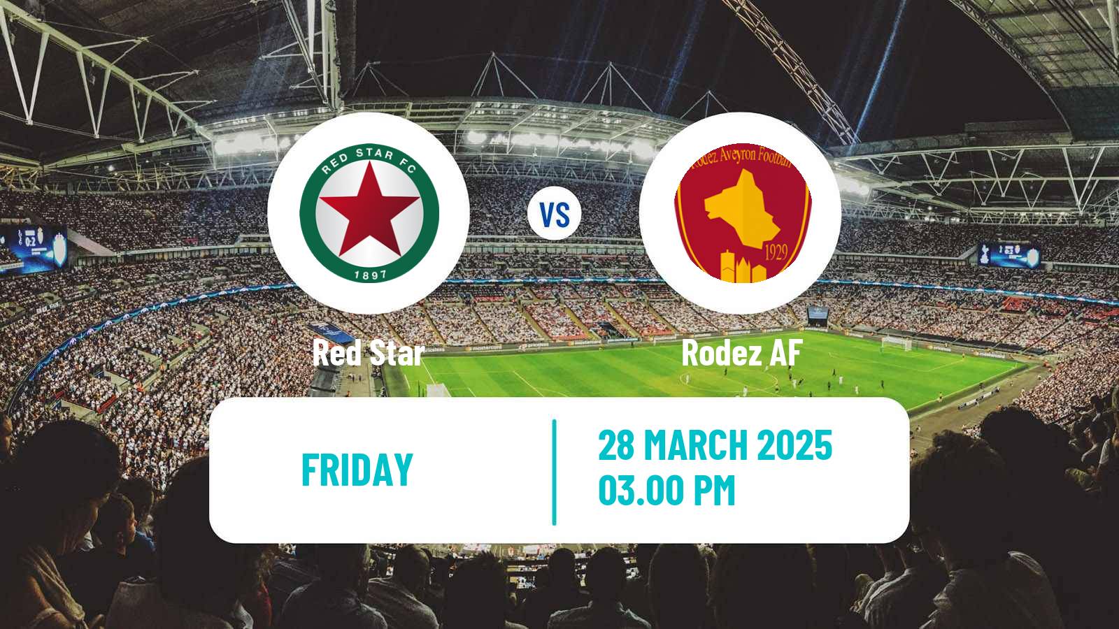 Football French Ligue 2 Red Star - Rodez