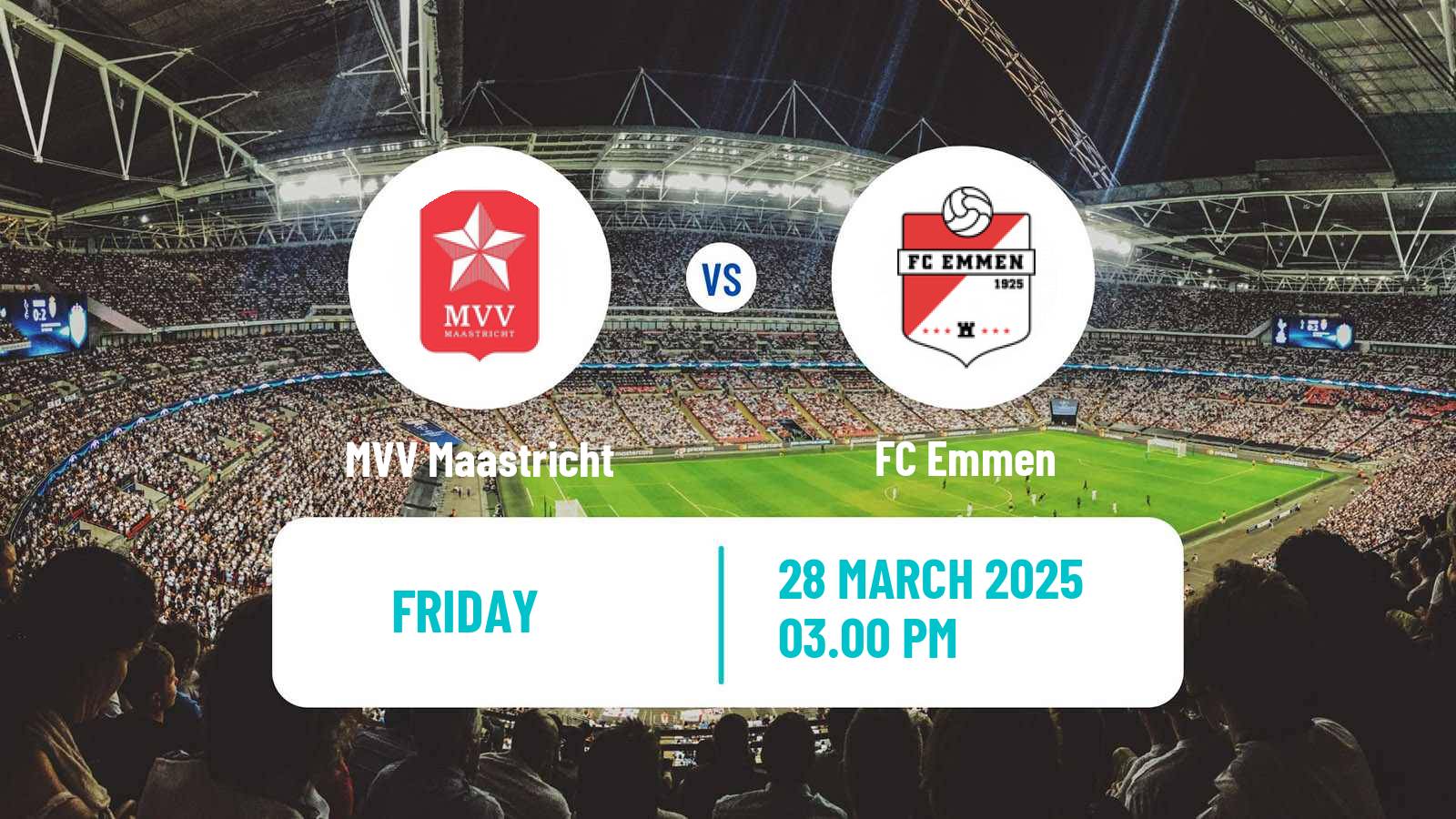 Soccer Dutch Eerste Divisie MVV Maastricht - Emmen