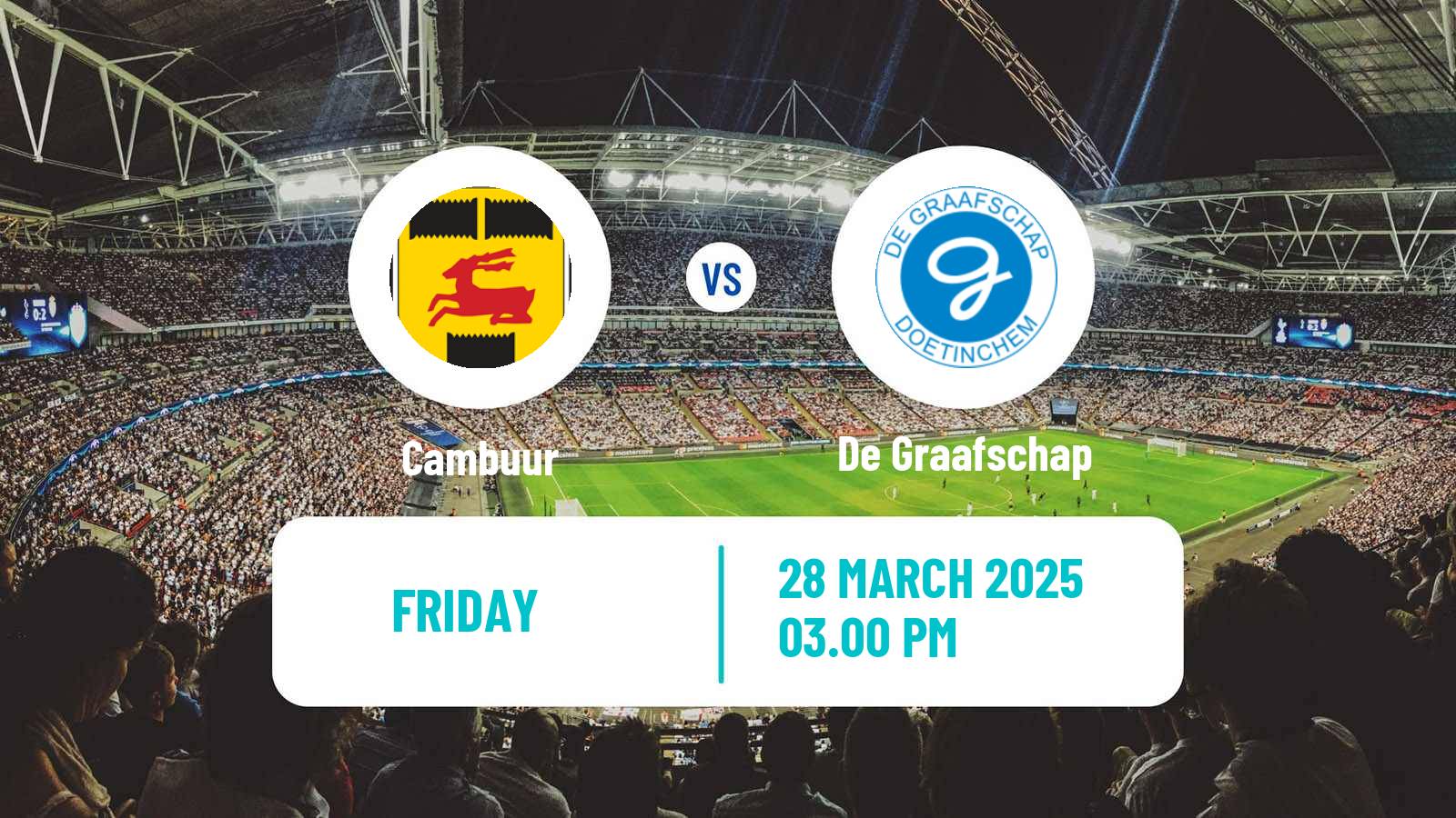 Soccer Dutch Eerste Divisie Cambuur - De Graafschap