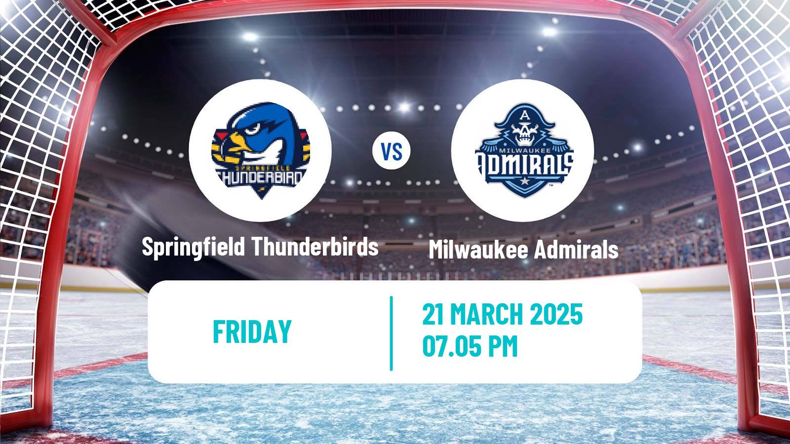Hockey AHL Springfield Thunderbirds - Milwaukee Admirals