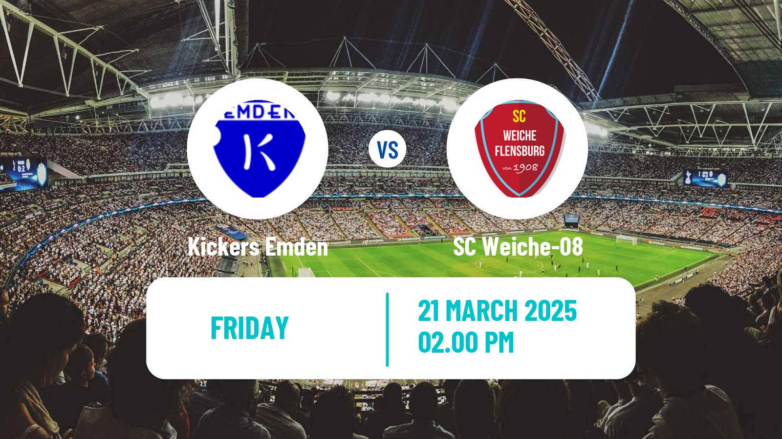Soccer German Regionalliga North Kickers Emden - SC Weiche-08