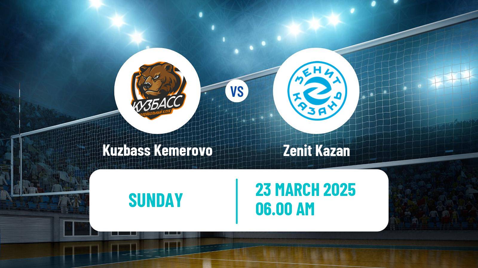 Volleyball Russian Super League Volleyball Kuzbass Kemerovo - Zenit Kazan