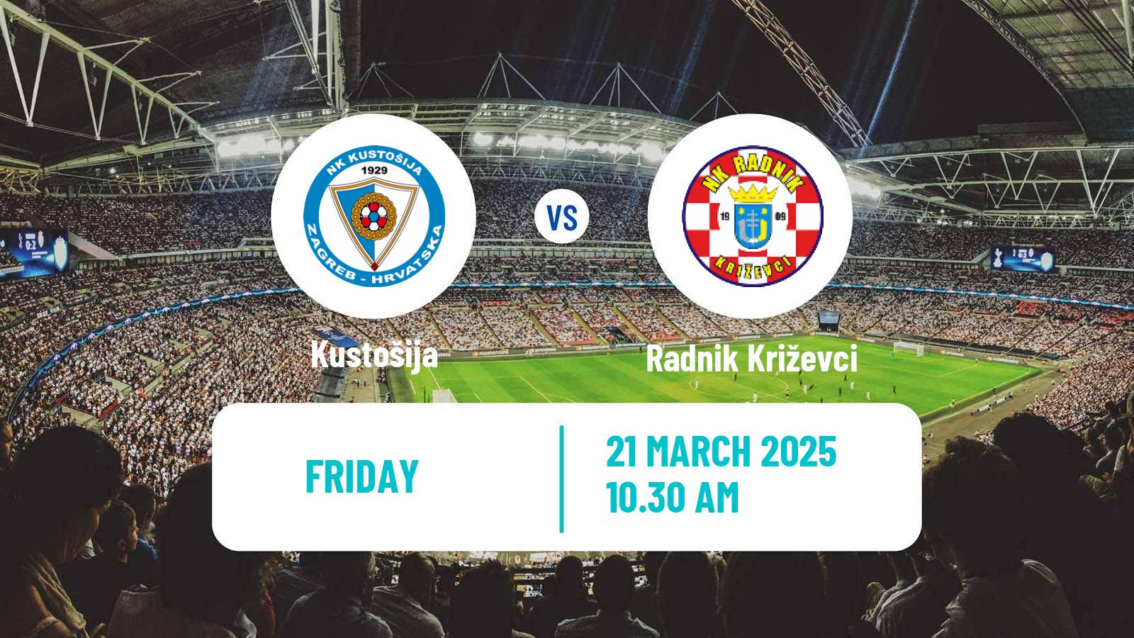Soccer Croatian Druga NL Kustošija - Radnik Križevci