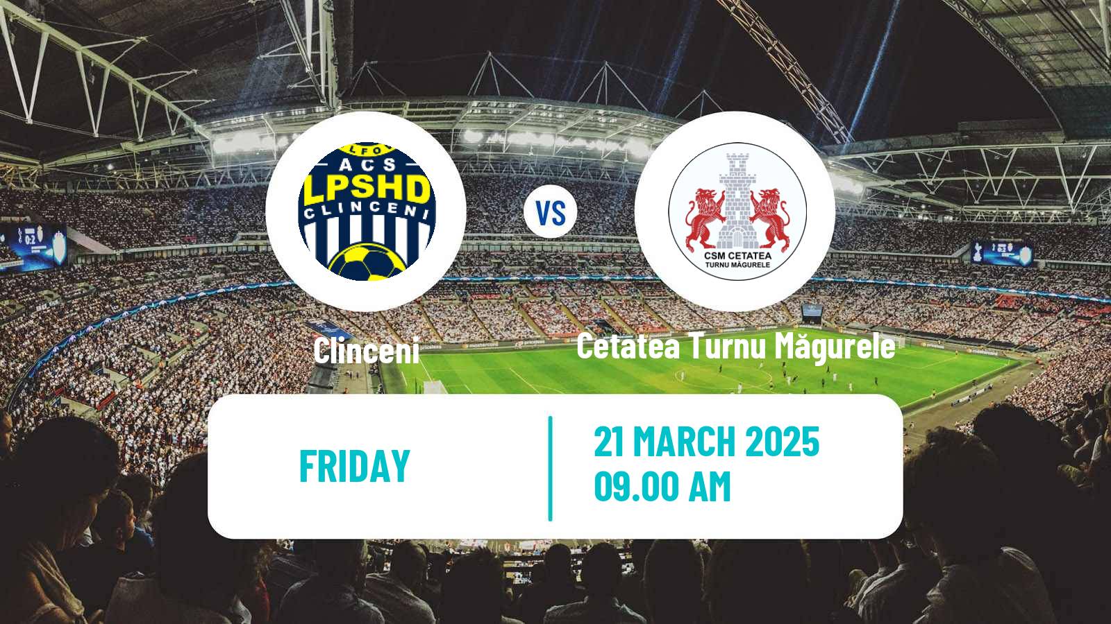 Soccer Romanian Liga 3 - Seria 4 Clinceni - Cetatea Turnu Măgurele