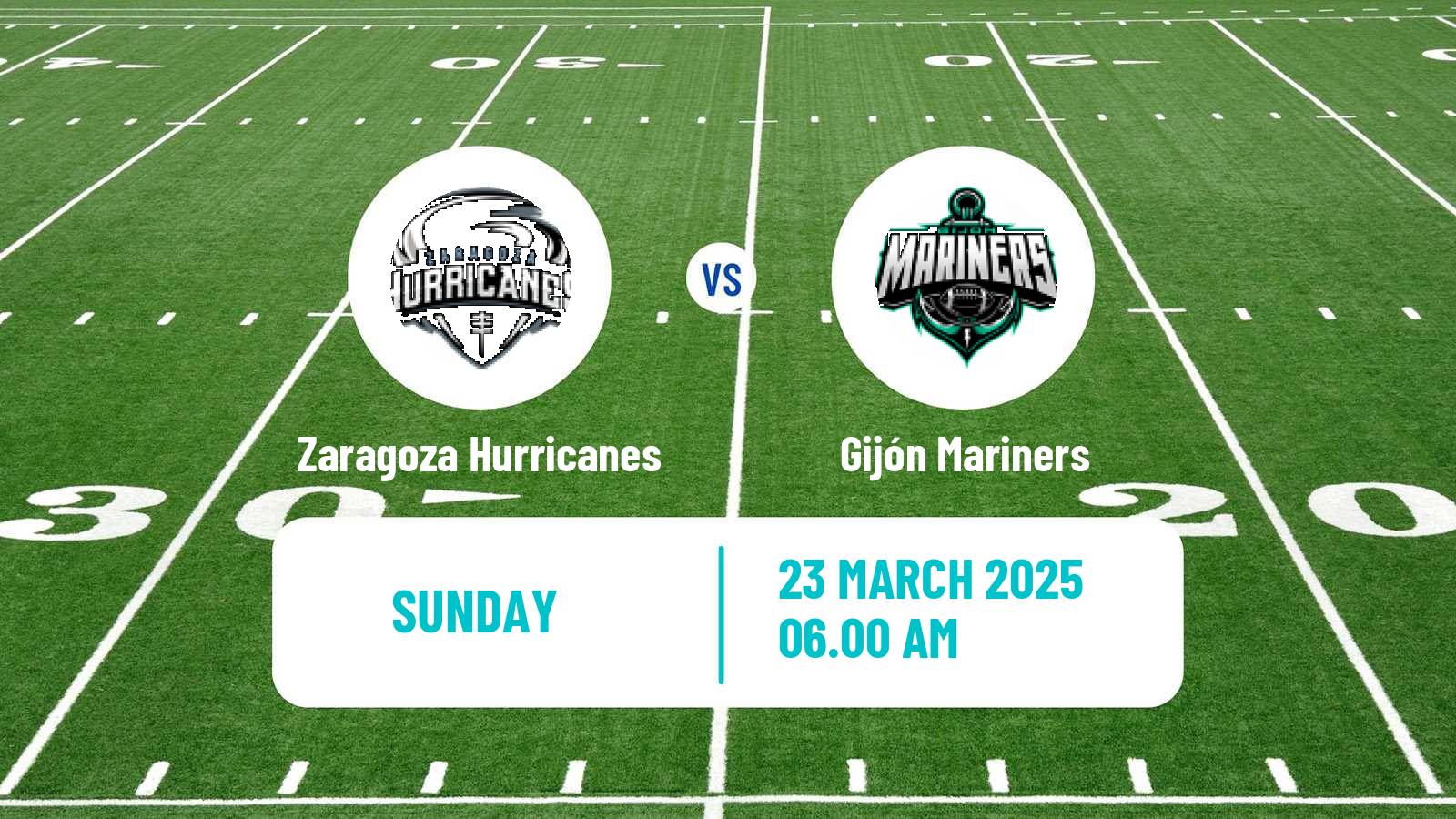 American football Spanish LNFA Serie A Zaragoza Hurricanes - Gijón Mariners
