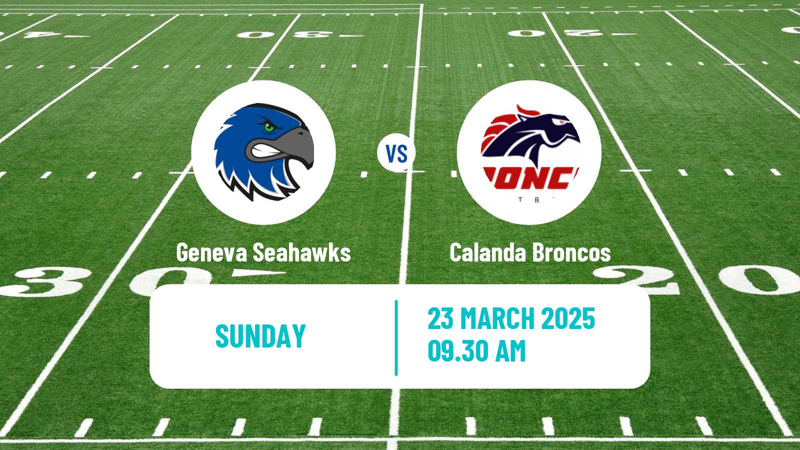 American football Swiss NLA American Football Geneva Seahawks - Calanda Broncos