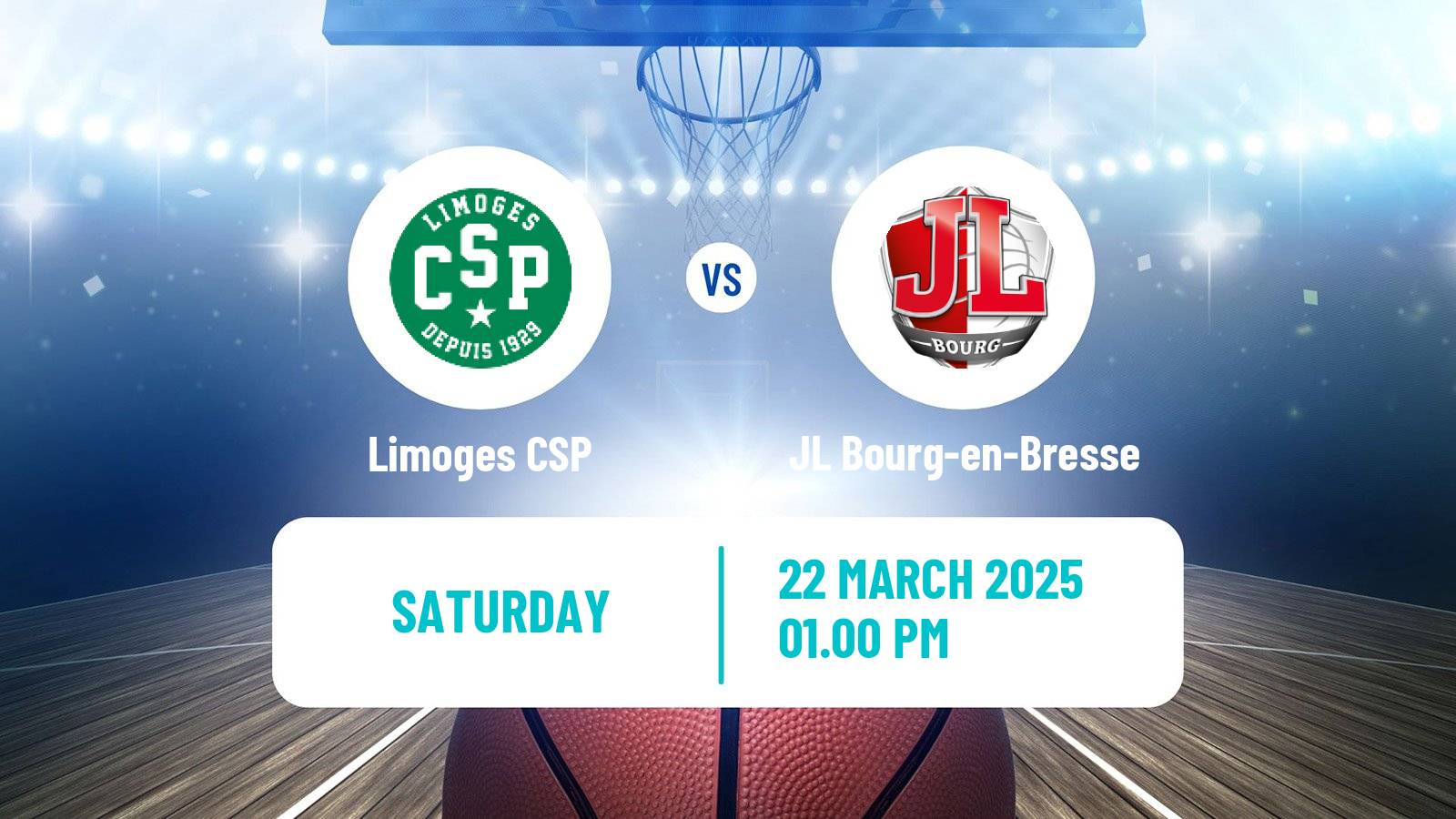 Basketball French LNB Limoges - JL Bourg-en-Bresse