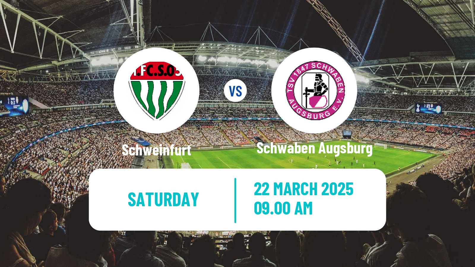 Soccer German Regionalliga Bayern Schweinfurt - Schwaben Augsburg