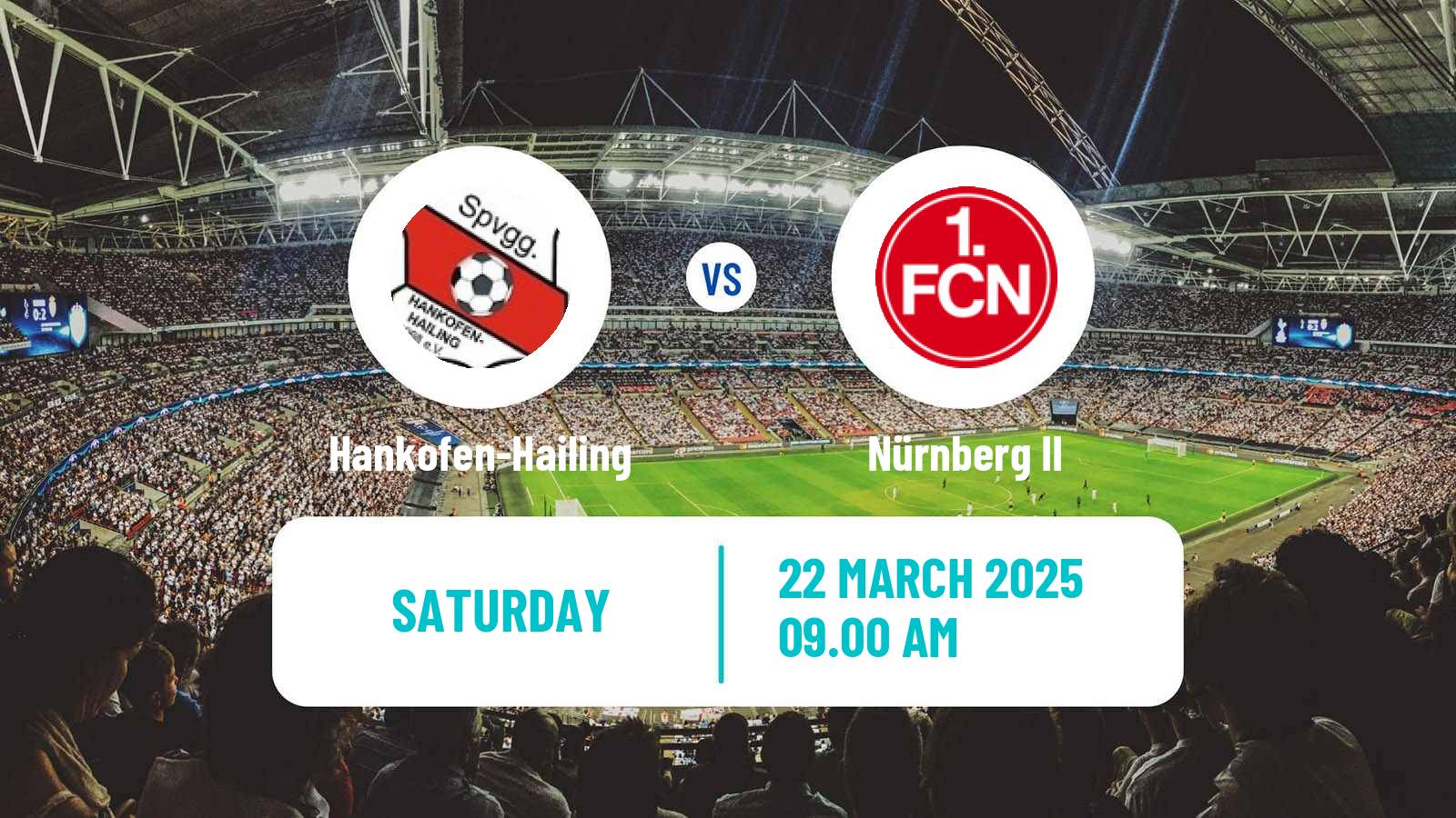 Football German Regionalliga Bayern Hankofen-Hailing - Nürnberg II