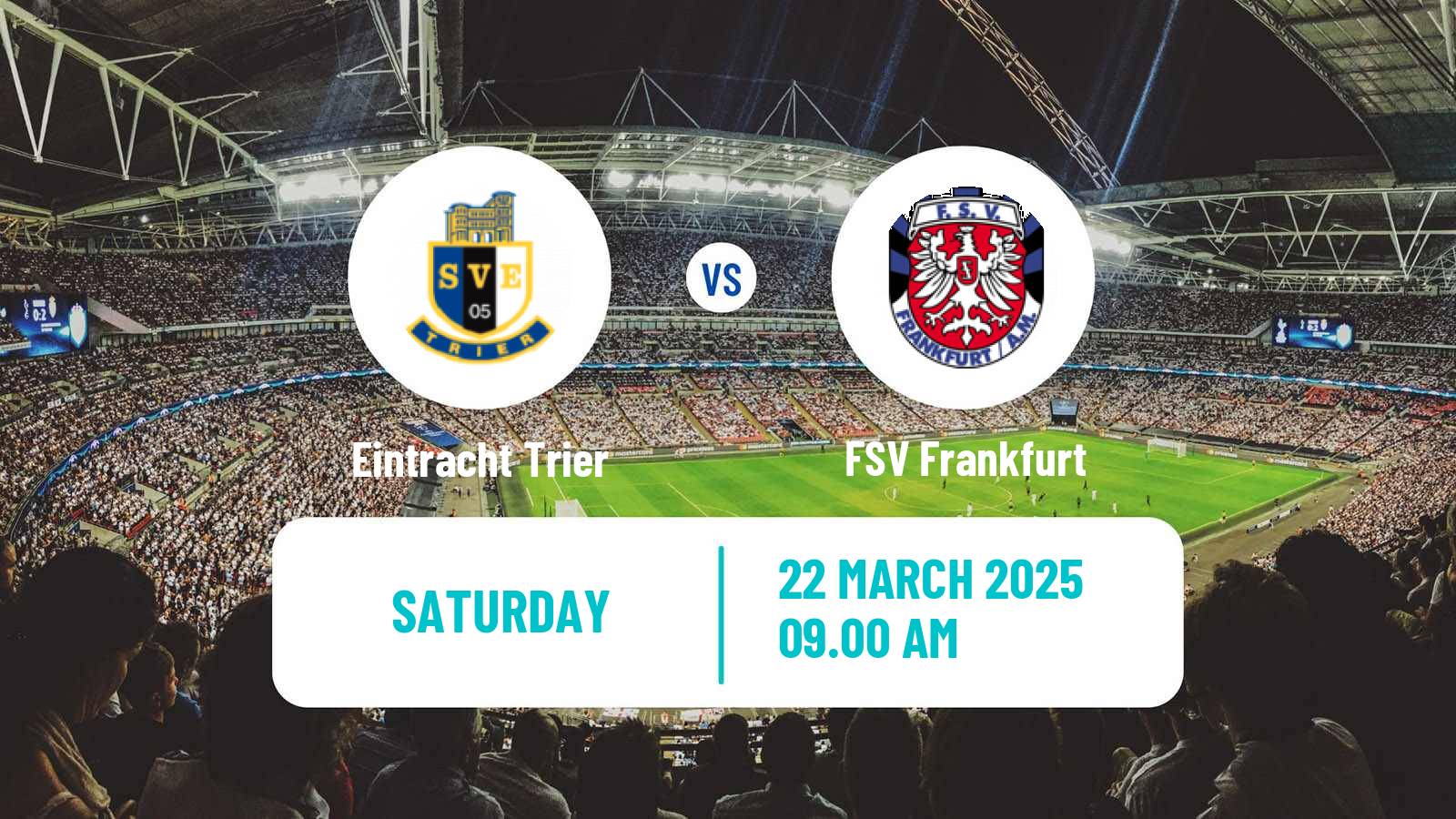 Soccer German Regionalliga Sudwest Eintracht Trier - FSV Frankfurt