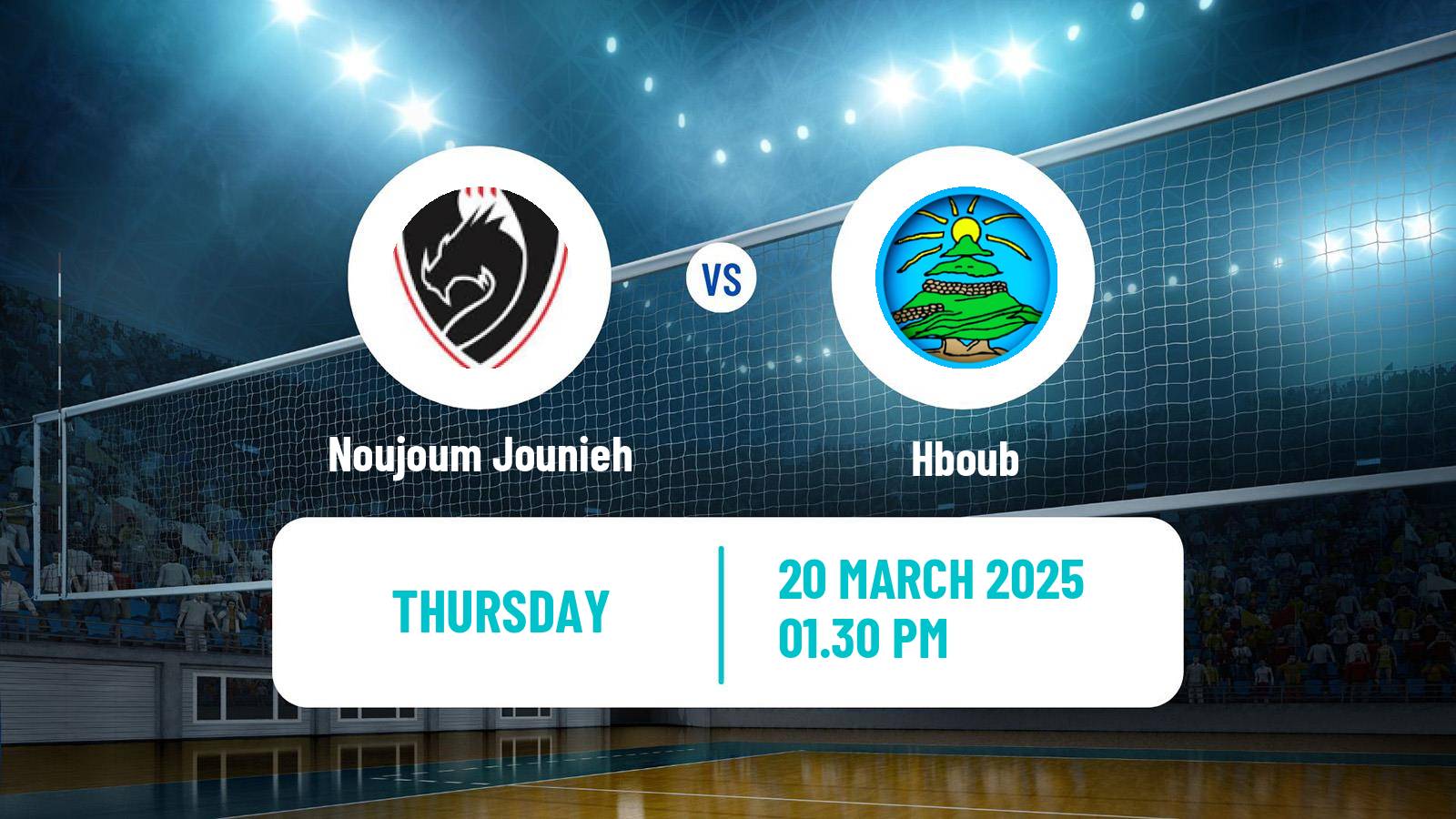 Volleyball Lebanese 1st Division Volleyball Noujoum Jounieh - Hboub