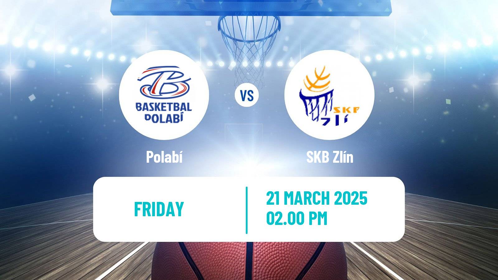 Basketball Czech 1 Liga Basketball Polabí - SKB Zlín