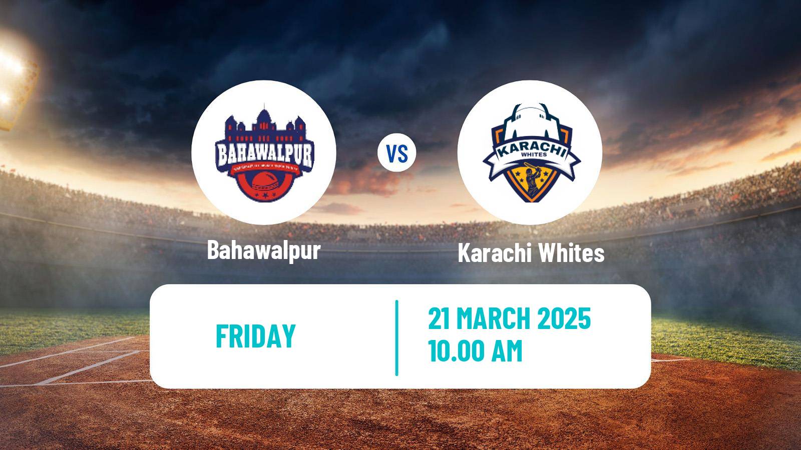 Cricket Pakistan T-20 Cup Bahawalpur - Karachi Whites
