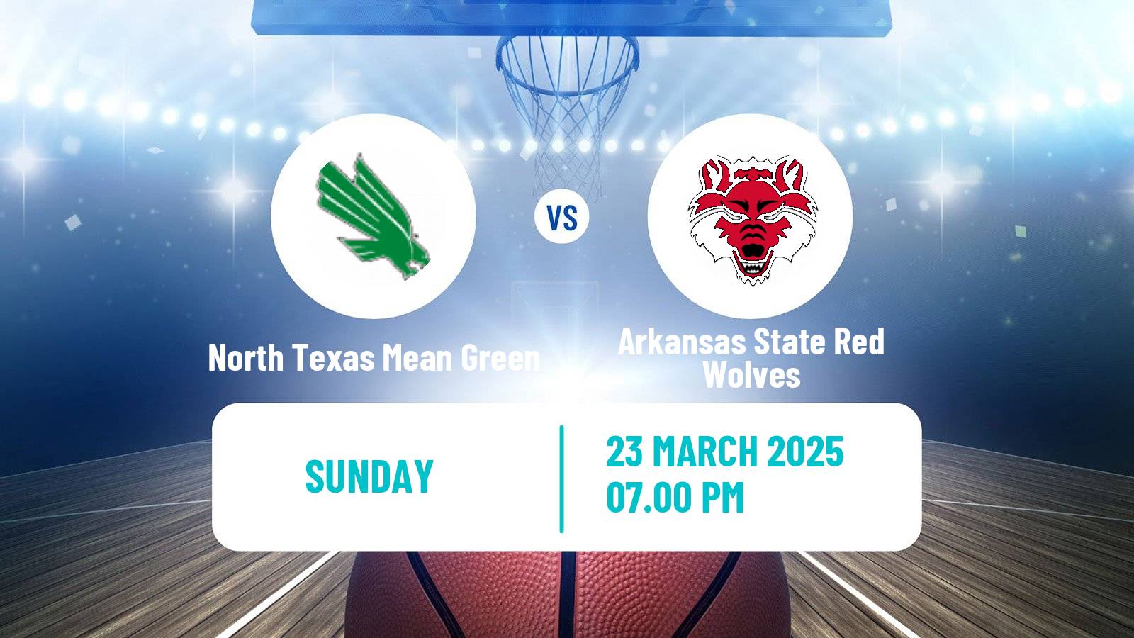 Basketball NIT North Texas Mean Green - Arkansas State Red Wolves