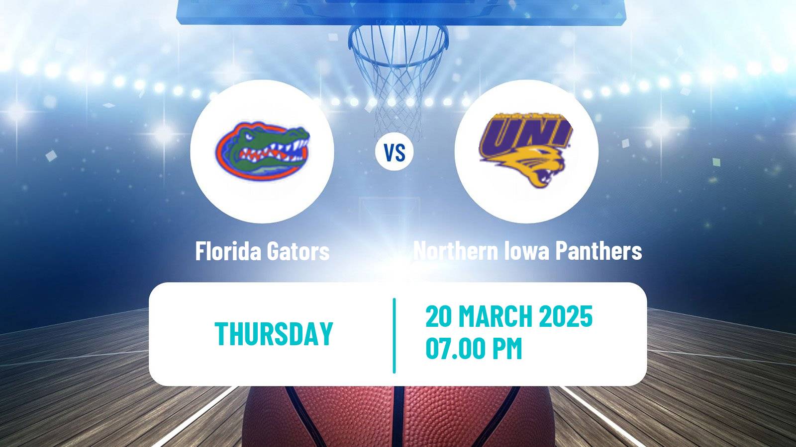 Basketball NCAA College Basketball Women Florida Gators - Northern Iowa Panthers