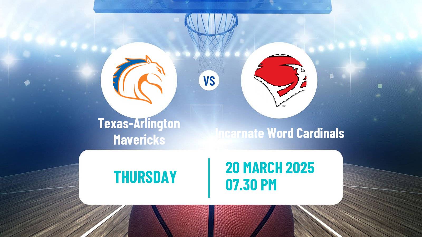 Basketball NCAA College Basketball Women Texas-Arlington Mavericks - Incarnate Word Cardinals