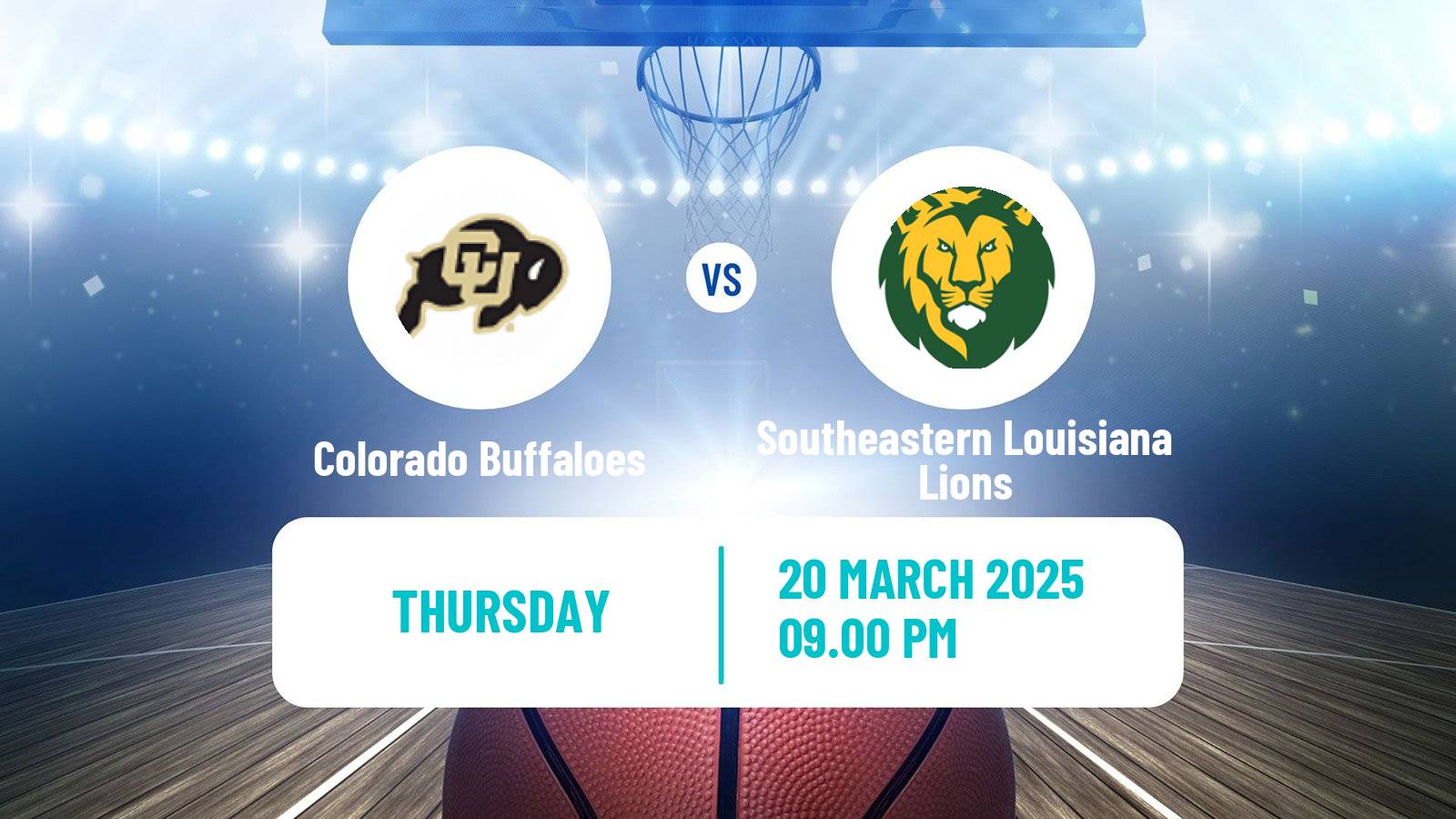 Basketball NCAA College Basketball Women Colorado Buffaloes - Southeastern Louisiana Lions
