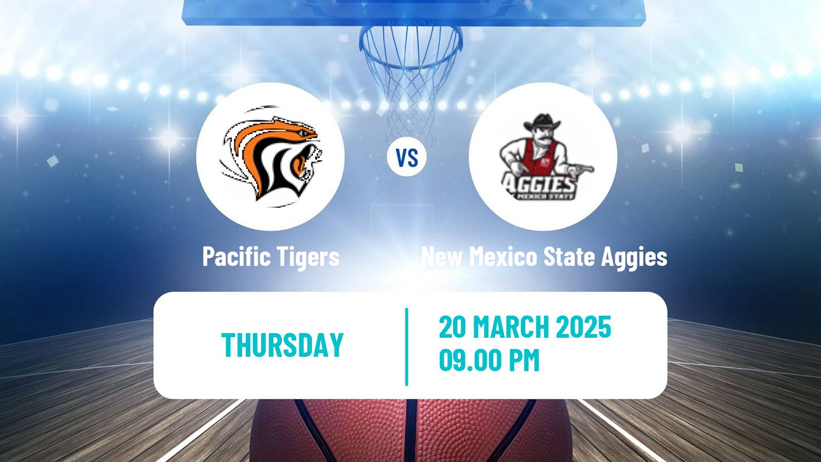 Basketball NCAA College Basketball Women Pacific Tigers - New Mexico State Aggies