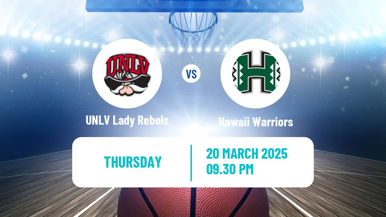 Basketball NCAA College Basketball Women UNLV Lady Rebels - Hawaii Warriors