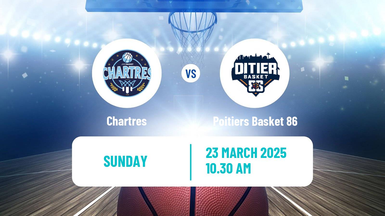 Basketball French LNB Pro B Chartres - Poitiers Basket 86