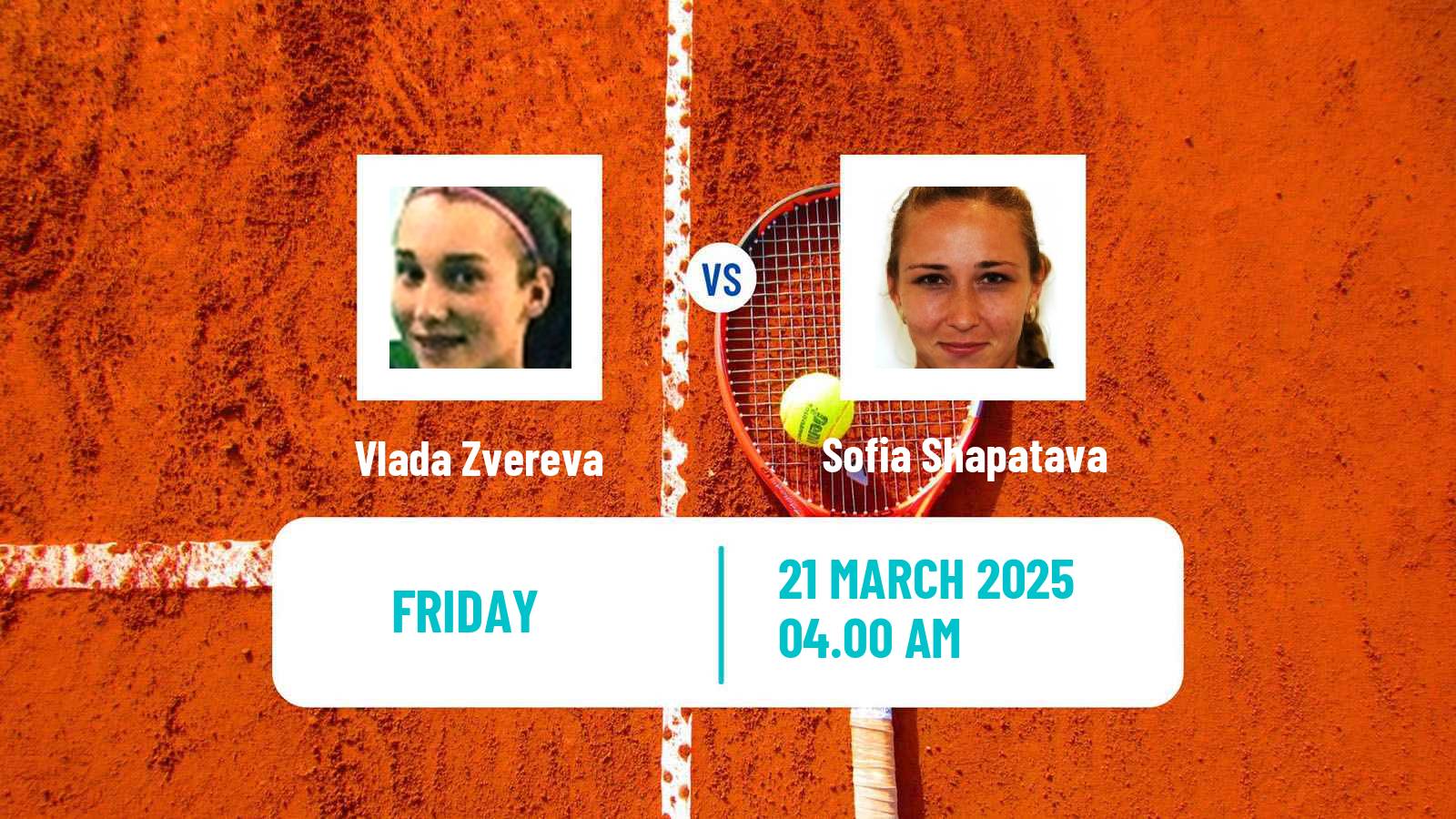 Tennis ITF W15 Sharm Elsheikh 8 Women Vlada Zvereva - Sofia Shapatava
