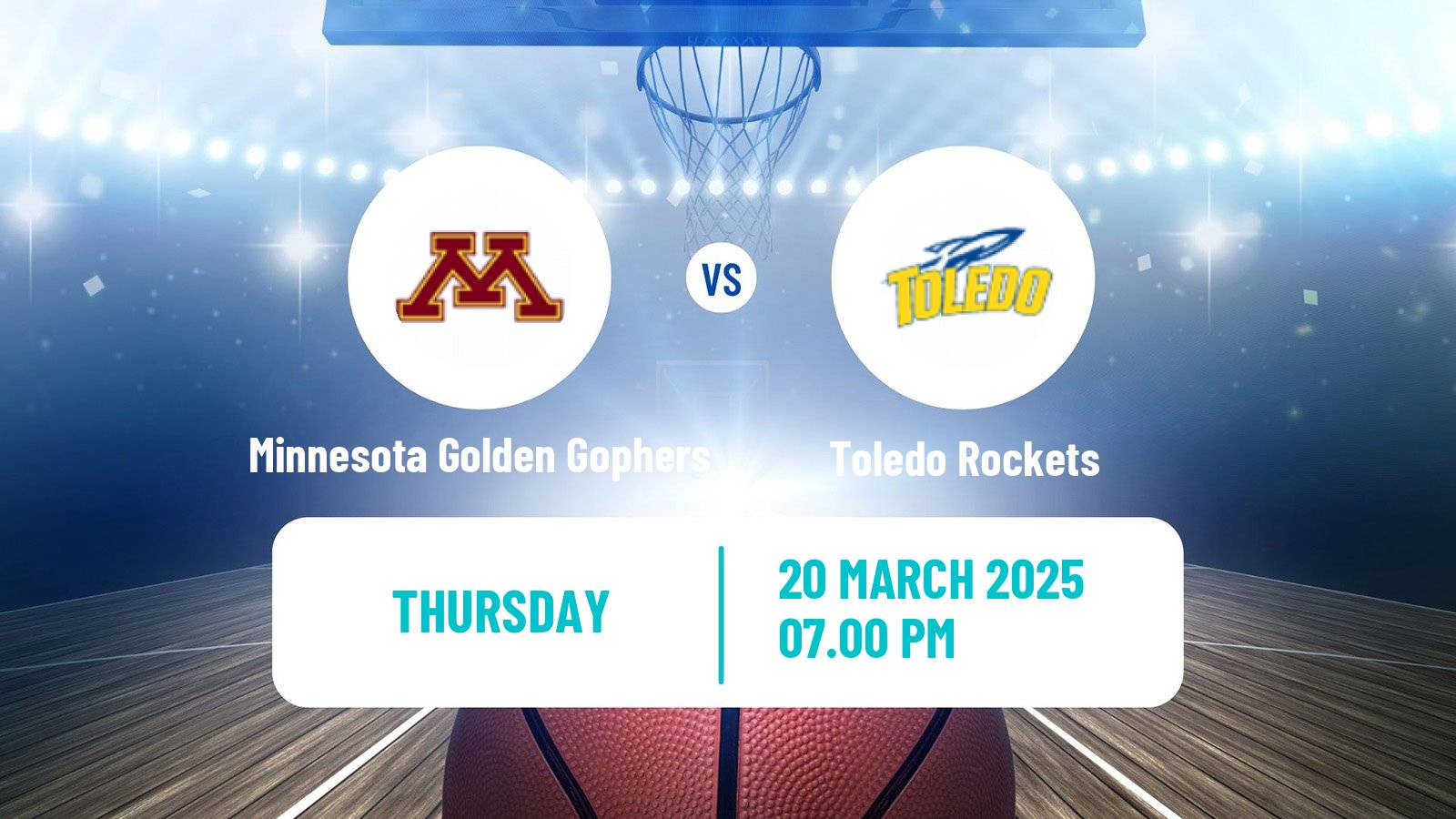 Basketball NCAA College Basketball Women Minnesota Golden Gophers - Toledo Rockets