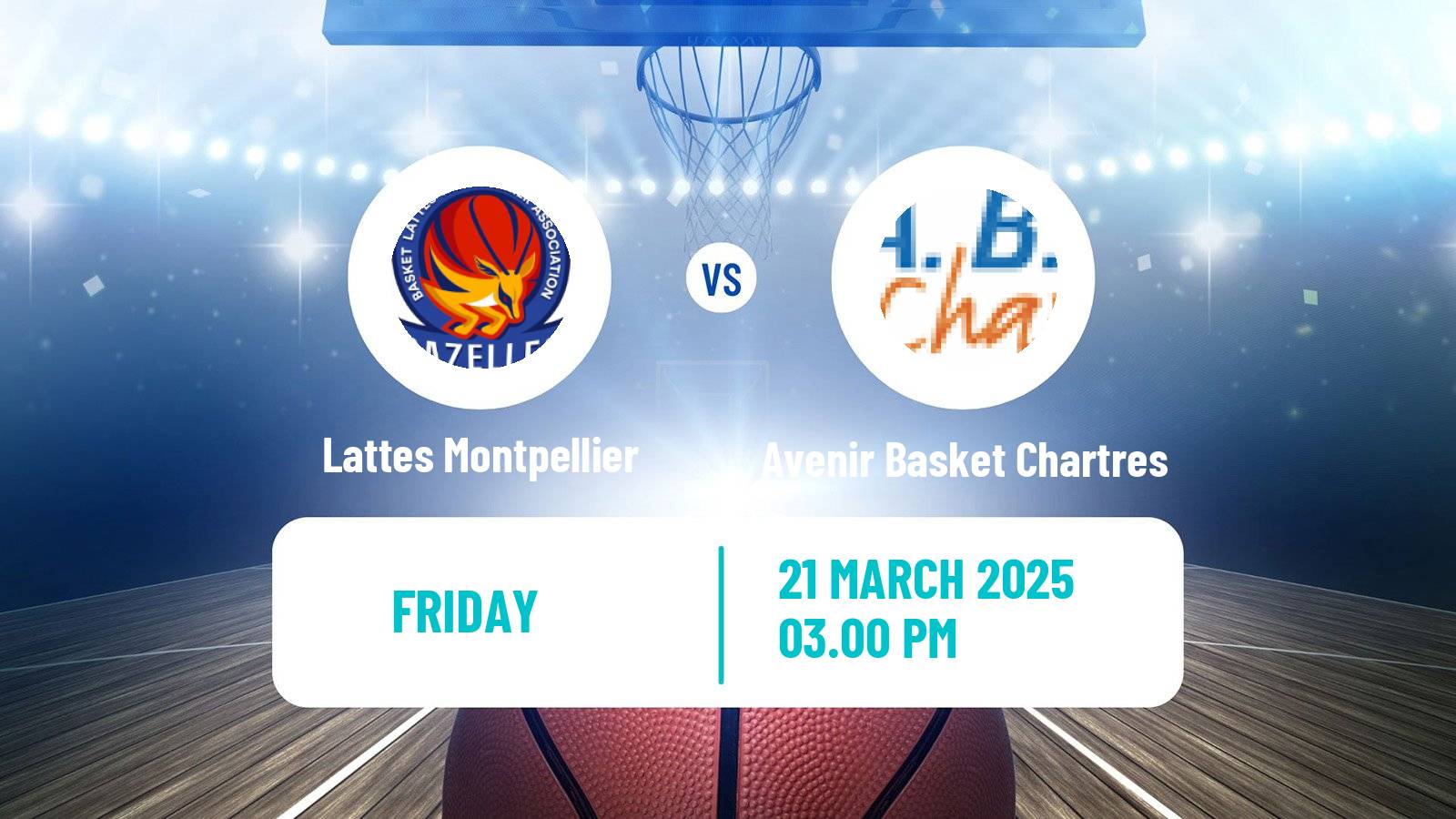 Basketball French LFB Lattes Montpellier - Avenir Basket Chartres