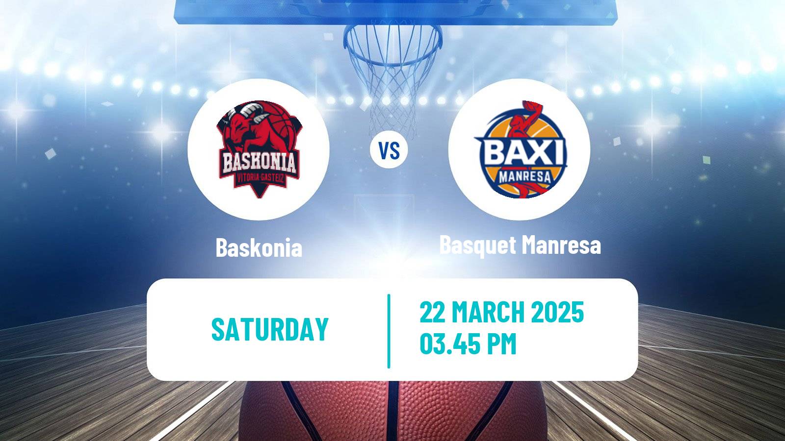 Basketball Spanish ACB League Baskonia - Basquet Manresa