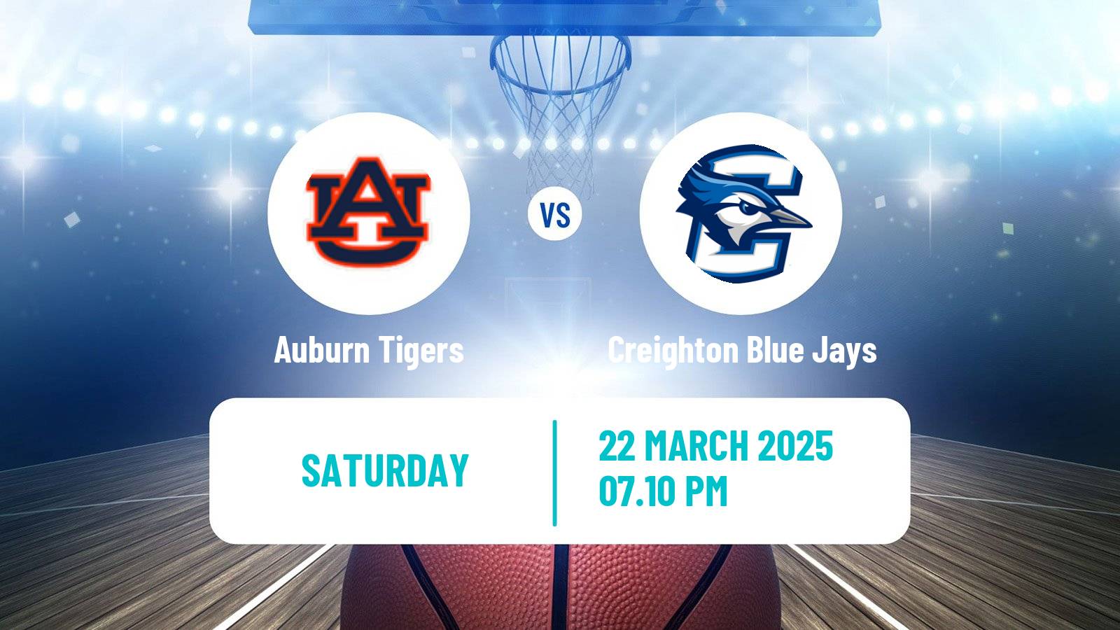 Basketball NCAA College Basketball Auburn Tigers - Creighton Blue Jays