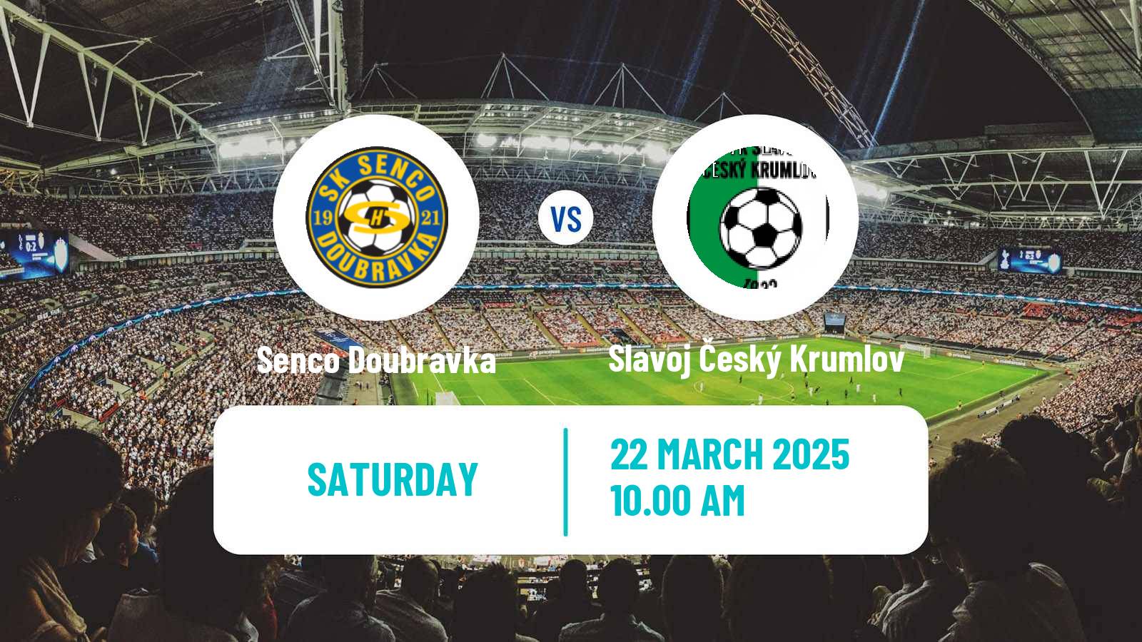 Soccer Czech Division A Senco Doubravka - Slavoj Český Krumlov